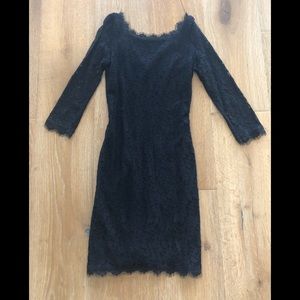 DVF Black Lace Dress